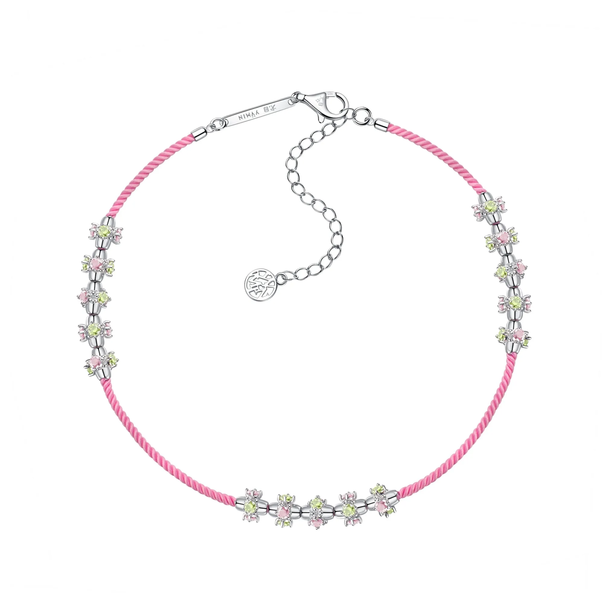 Ripple / Colorful Chain Gem Bead Necklace