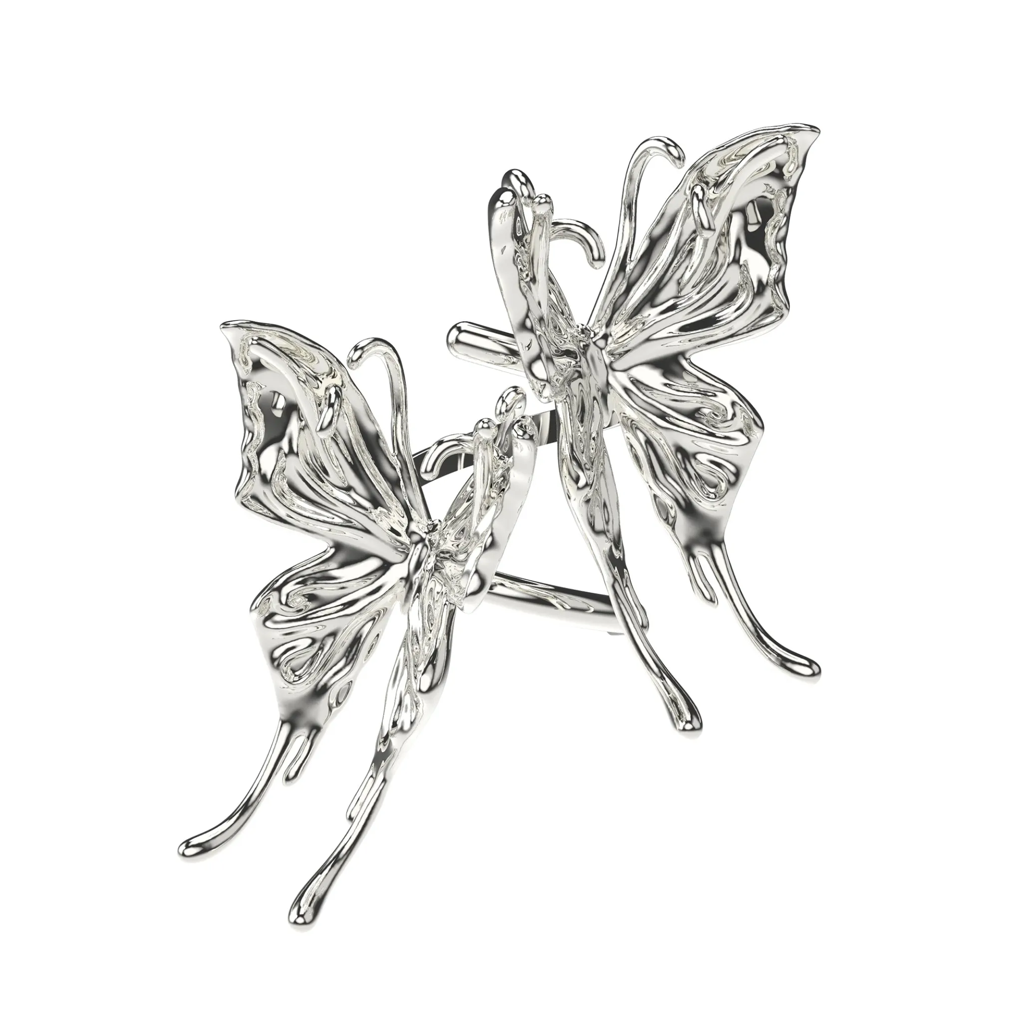 Ripple/ Liquefied Butterfly Layers Ring