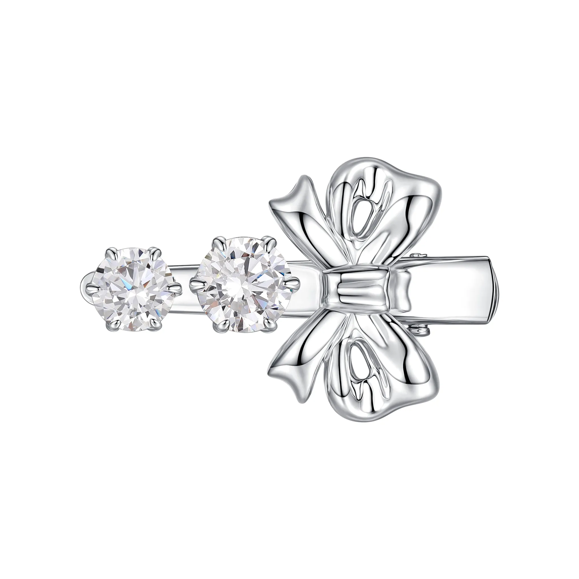 YVMIN X SHUSHUTONG / Gradient Gemstone Metal Bow Hair Pin