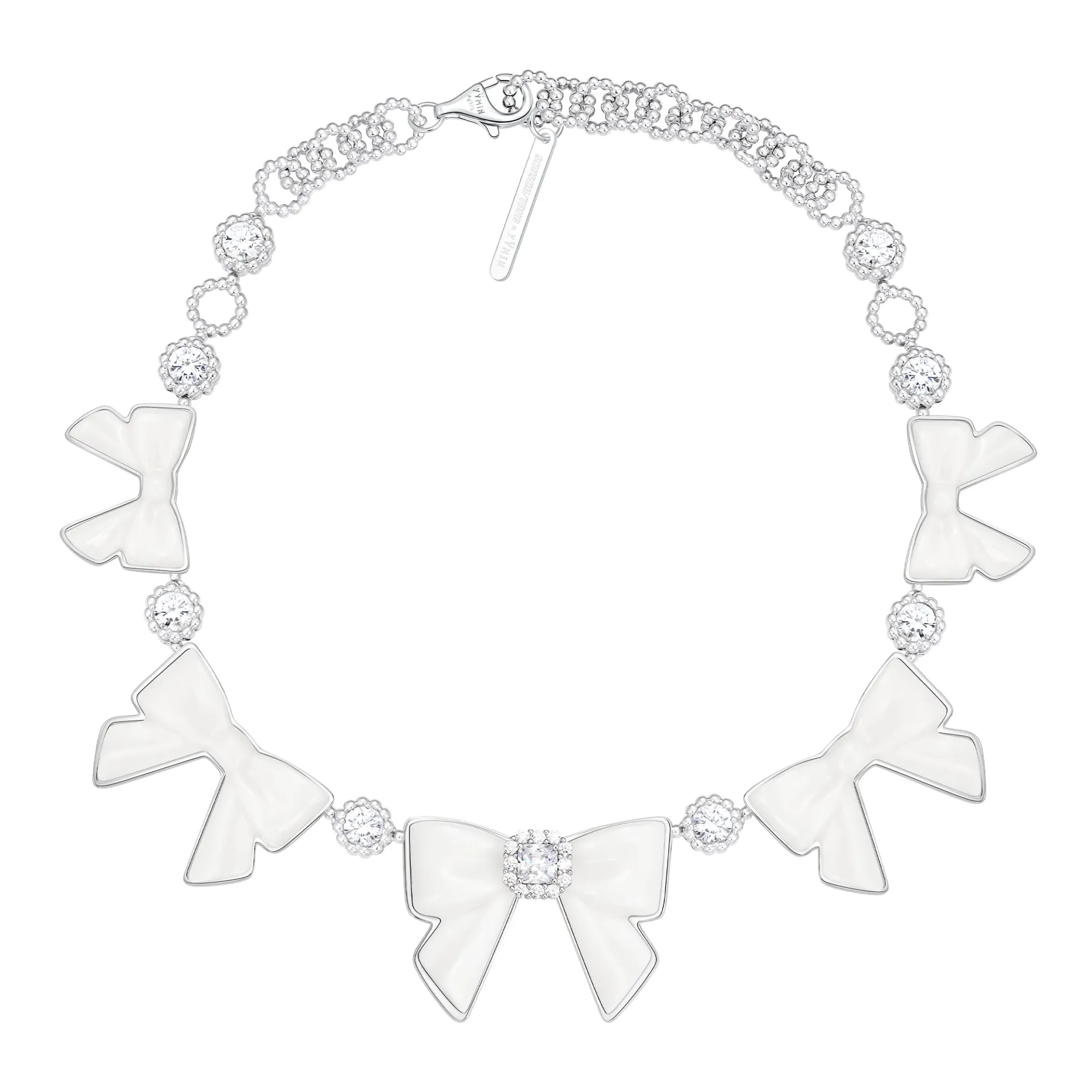 YVMIN X SHUSHUTONG / Ceramic Bowknot Gemstone Necklace